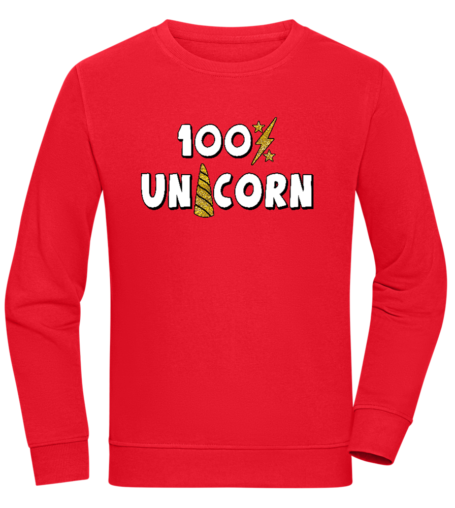 100 Percent Unicorn Design - Comfort unisex sweater_RED_front