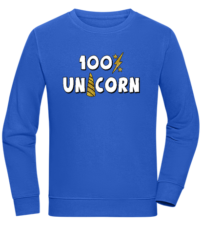 100 Percent Unicorn Design - Comfort unisex sweater_ROYAL_front