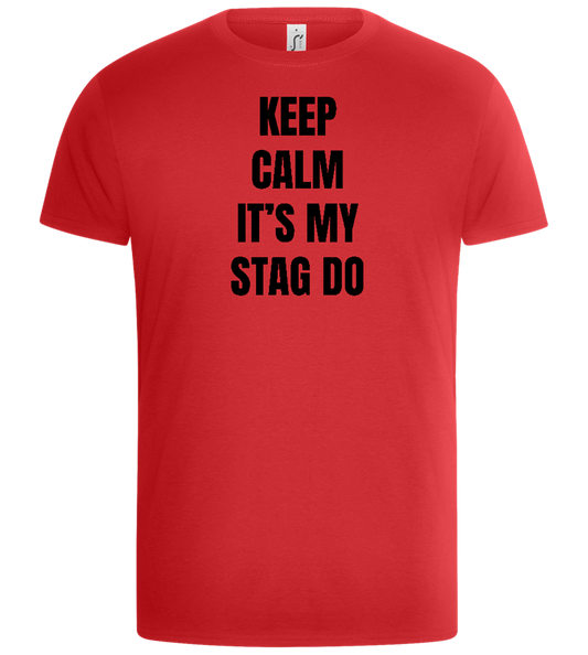 Keep Calm It's My Stag Do Design - Basic Unisex T-Shirt_RED_front