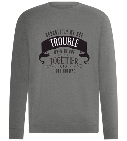 Trouble When Together Design - Comfort unisex sweater_ORION GREY II_front