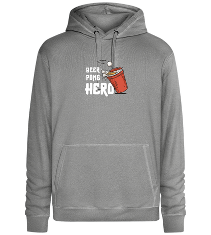 Beer Pong Hero Design - Premium unisex hoodie_ORION GREY II_front