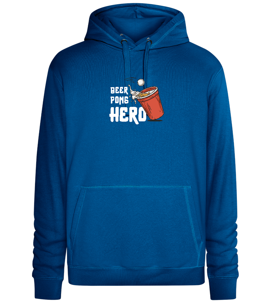 Beer Pong Hero Design - Premium unisex hoodie_ROYAL_front