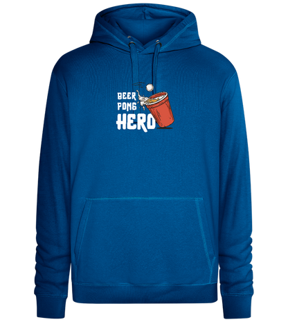 Beer Pong Hero Design - Premium unisex hoodie_ROYAL_front