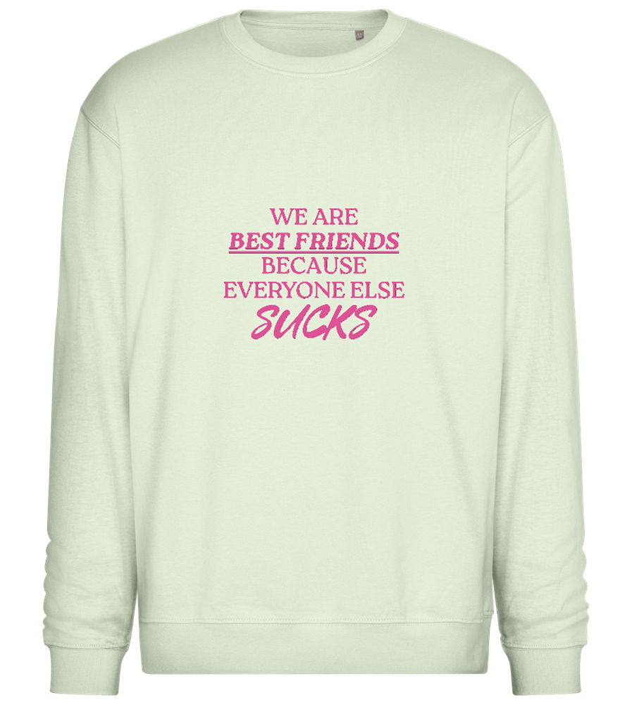 Best Friends Design - Comfort Essential Unisex Sweater_CREAMY GREEN_front