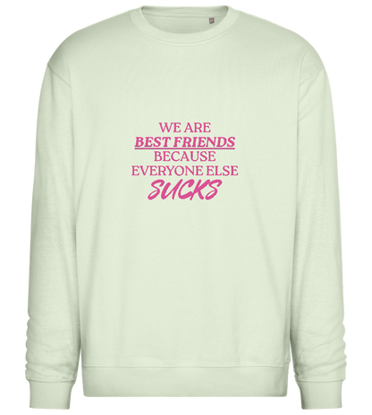 Best Friends Design - Comfort Essential Unisex Sweater_CREAMY GREEN_front