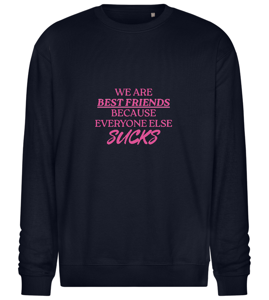 Best Friends Design - Comfort Essential Unisex Sweater_FRENCH NAVY_front