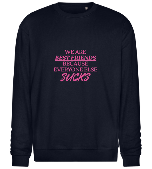 Best Friends Design - Comfort Essential Unisex Sweater_FRENCH NAVY_front