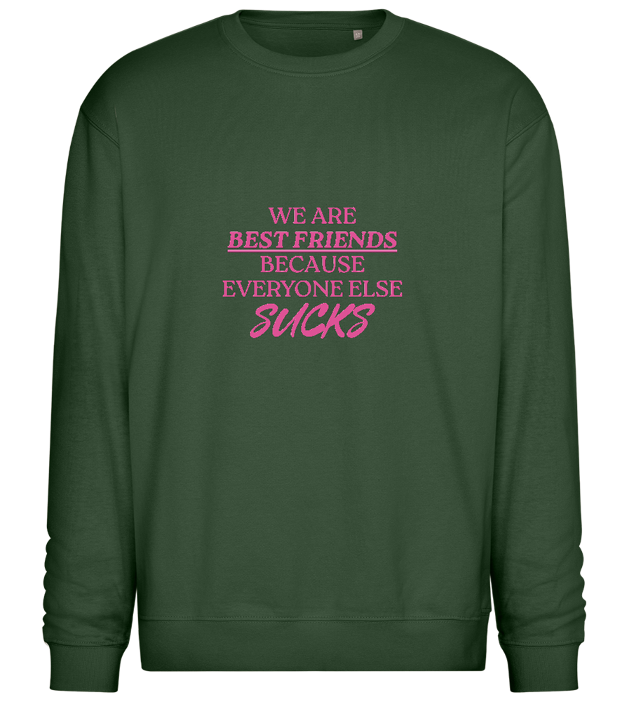 Best Friends Design - Comfort Essential Unisex Sweater_GREEN BOTTLE_front