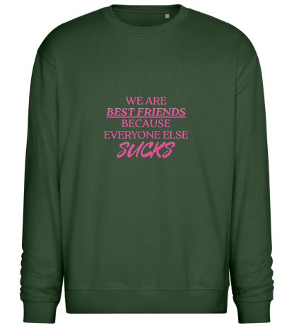 Best Friends Design - Comfort Essential Unisex Sweater_GREEN BOTTLE_front