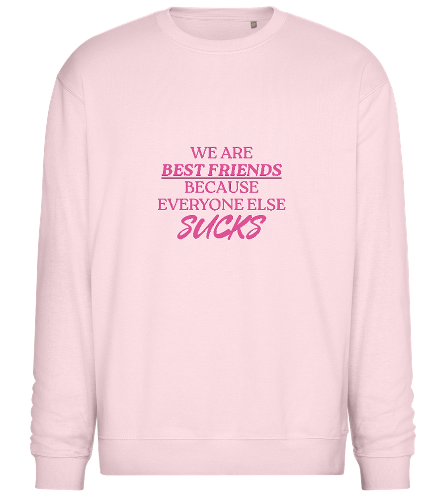 Best Friends Design - Comfort Essential Unisex Sweater_LIGHT PEACH ROSE_front