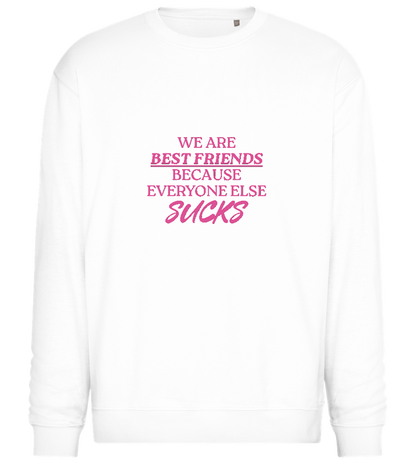 Best Friends Design - Comfort Essential Unisex Sweater_WHITE_front