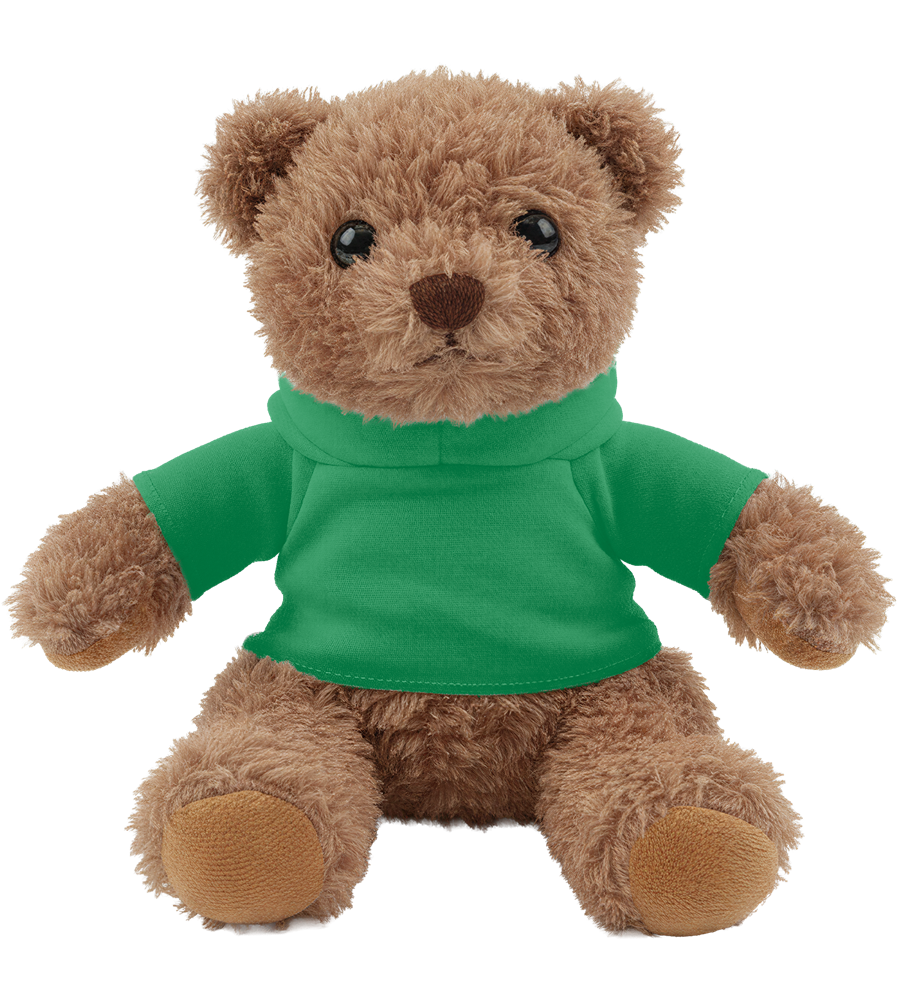 Teddy Bear Plush with Hoodie_GREEN_front