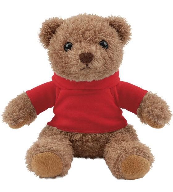 Teddy Bear Plush with Hoodie_RED_front