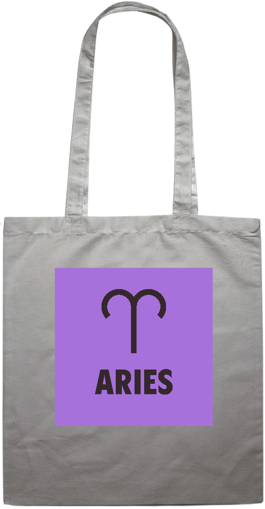 Zodiac Aries Design - Essential colored event tote bag_GREY_front