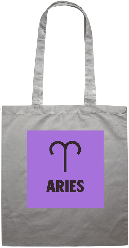 Zodiac Aries Design - Essential colored event tote bag_GREY_front