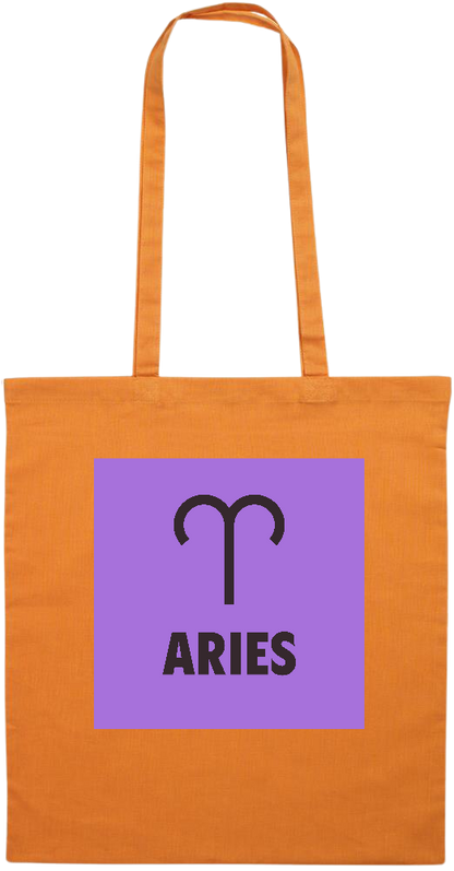 Zodiac Aries Design - Essential colored event tote bag_ORANGE_front