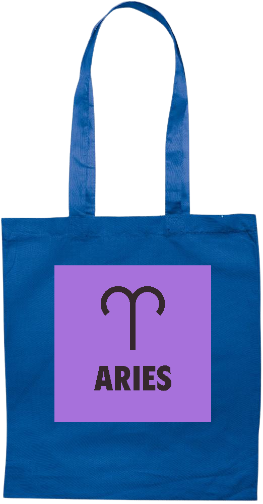 Zodiac Aries Design - Essential colored event tote bag_ROYAL BLUE_front