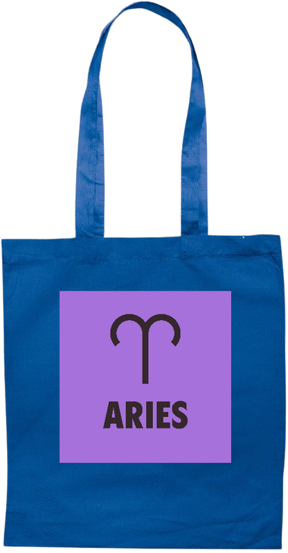 Zodiac Aries Design - Essential colored event tote bag_ROYAL BLUE_front