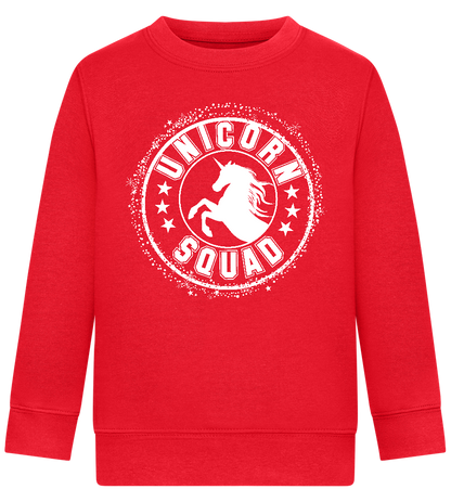 Unicorn Squad Logo Design - Comfort Kids Sweater_BRIGHT RED_front