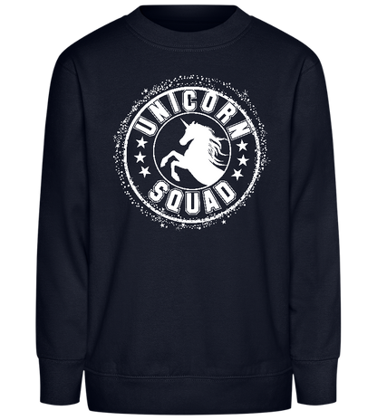 Unicorn Squad Logo Design - Comfort Kids Sweater_FRENCH NAVY_front