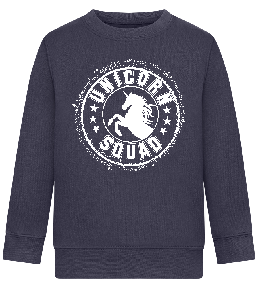 Unicorn Squad Logo Design - Comfort Kids Sweater_FRENCH NAVY_front