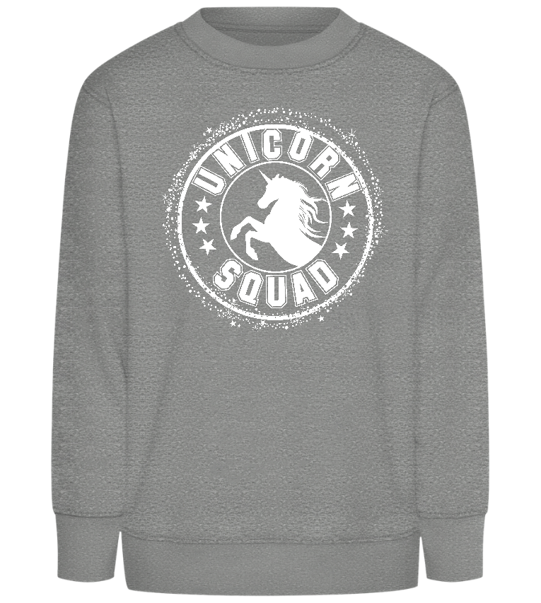 Unicorn Squad Logo Design - Comfort Kids Sweater_ORION GREY II_front