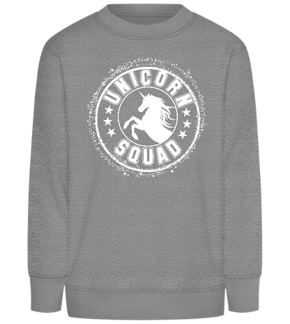 Unicorn Squad Logo Design - Comfort Kids Sweater_ORION GREY II_front