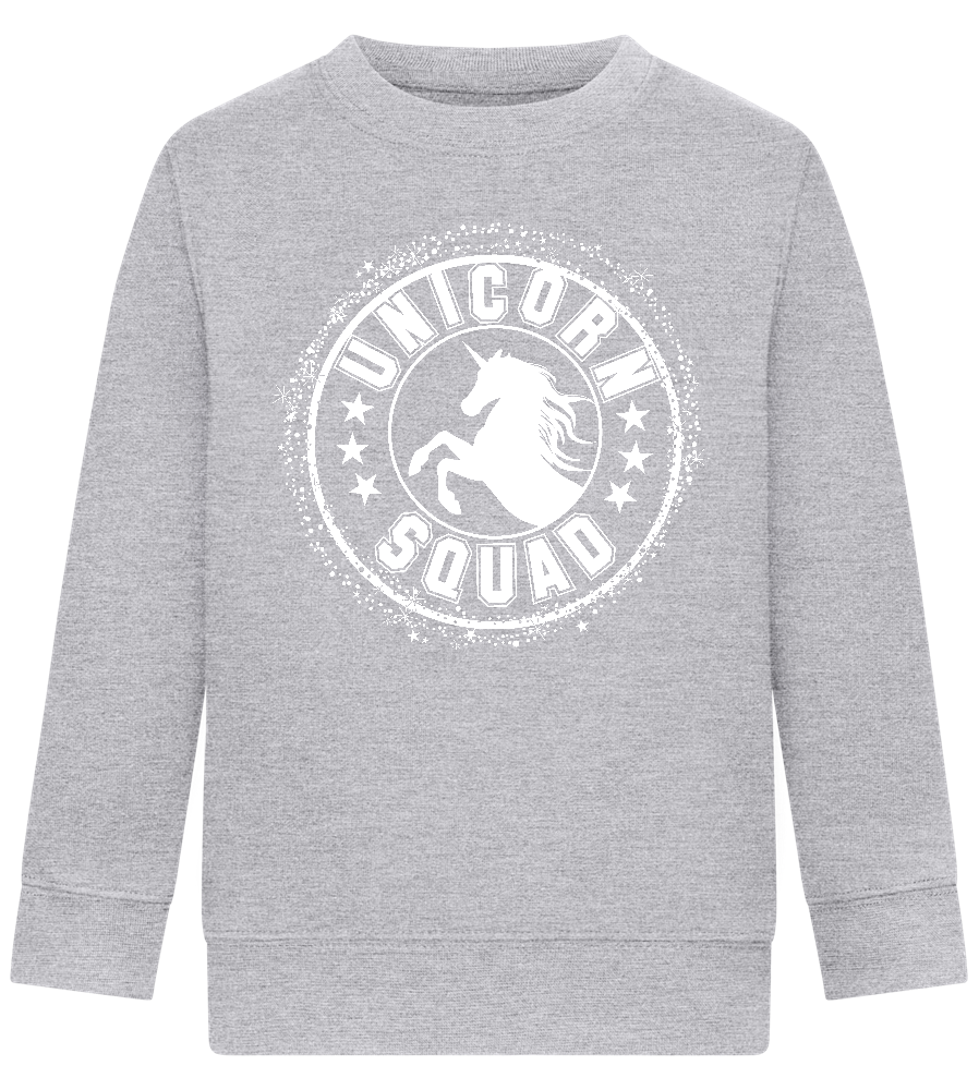 Unicorn Squad Logo Design - Comfort Kids Sweater_ORION GREY II_front