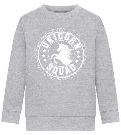 Unicorn Squad Logo Design - Comfort Kids Sweater_ORION GREY II_front