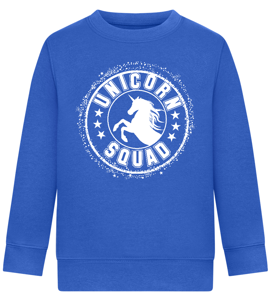 Unicorn Squad Logo Design - Comfort Kids Sweater_ROYAL_front