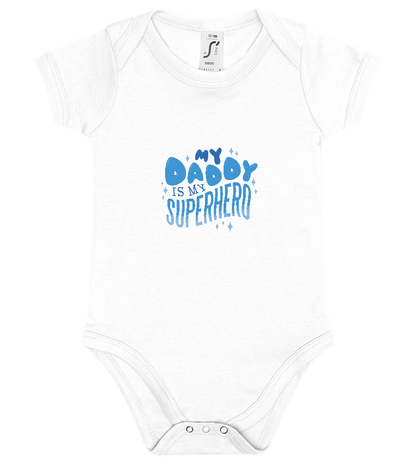 Daddy My Superhero Design - Baby bodysuit_WHITE_front