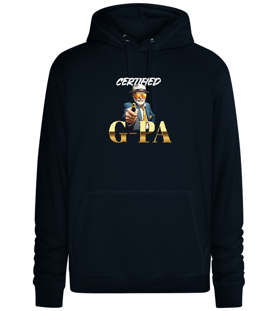 Certified G-Pa Design - Premium unisex hoodie_BLACK_front