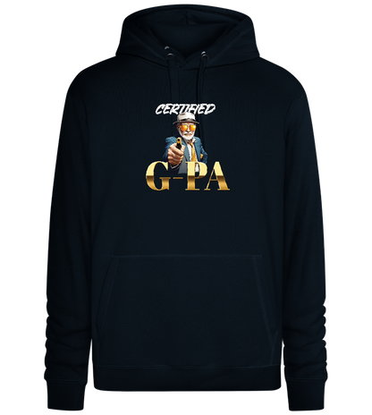 Certified G-Pa Design - Premium unisex hoodie_BLACK_front