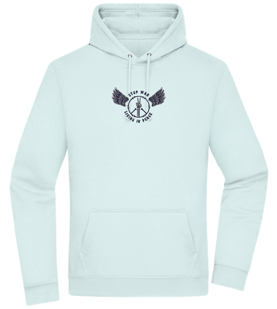 Living In Peace Design - Premium Essential Unisex Hoodie_ARCTIC BLUE_front