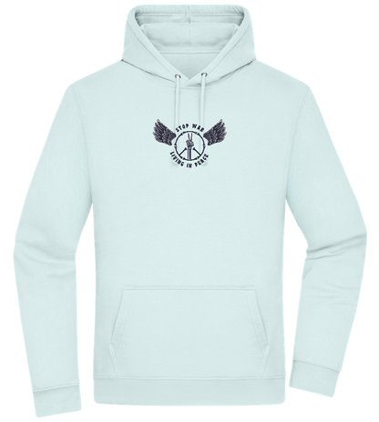 Living In Peace Design - Premium Essential Unisex Hoodie_ARCTIC BLUE_front