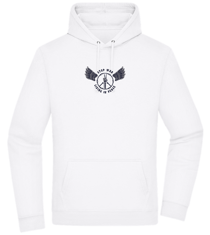 Living In Peace Design - Premium Essential Unisex Hoodie_WHITE_front