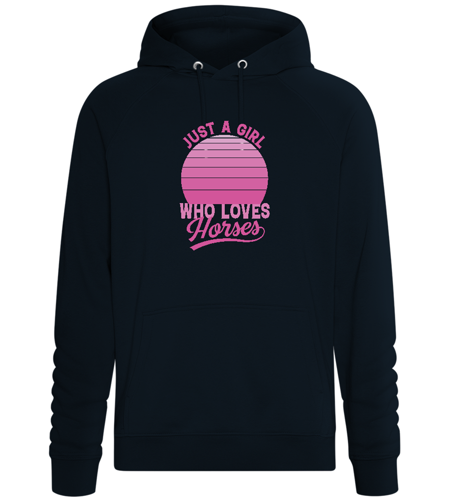 Just a Girl Who Loves Horses Design - Comfort unisex hoodie_BLACK_front