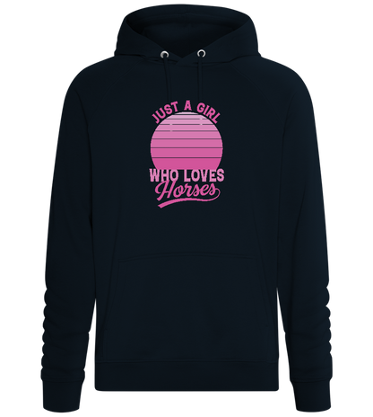 Just a Girl Who Loves Horses Design - Comfort unisex hoodie_BLACK_front