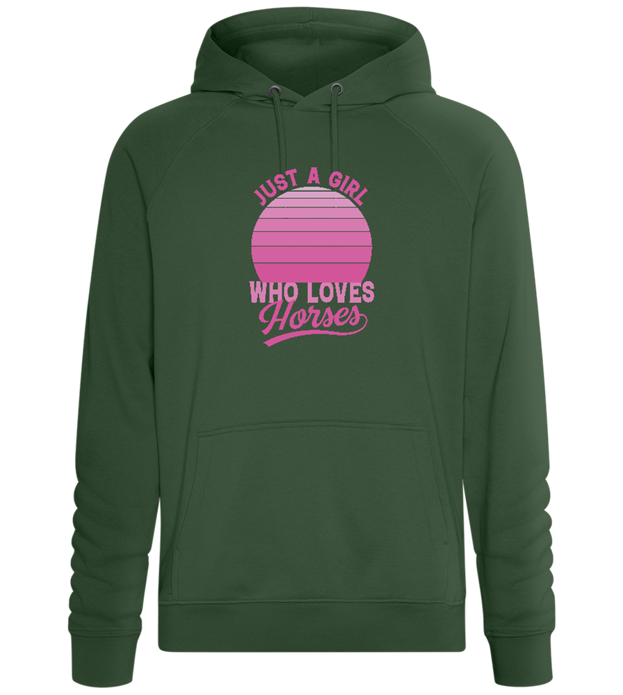 Just a Girl Who Loves Horses Design - Comfort unisex hoodie_GREEN BOTTLE_front