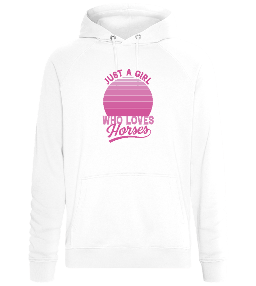 Just a Girl Who Loves Horses Design - Comfort unisex hoodie_WHITE_front