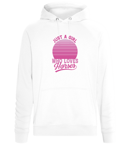 Just a Girl Who Loves Horses Design - Comfort unisex hoodie_WHITE_front