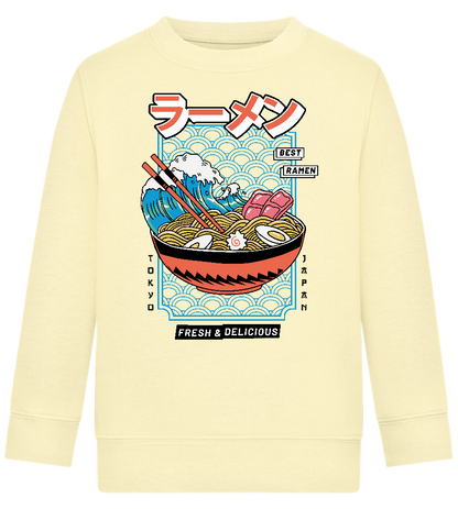 Best Ramen Design - Comfort Kids Sweater_AMARELO CLARO_front