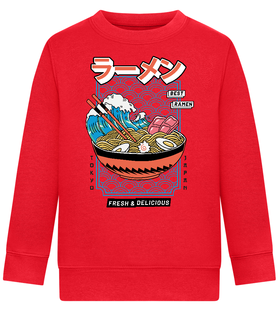 Best Ramen Design - Comfort Kids Sweater_BRIGHT RED_front