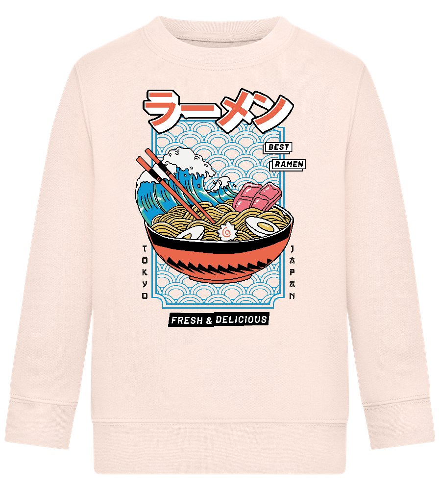 Best Ramen Design - Comfort Kids Sweater_LIGHT PEACH ROSE_front