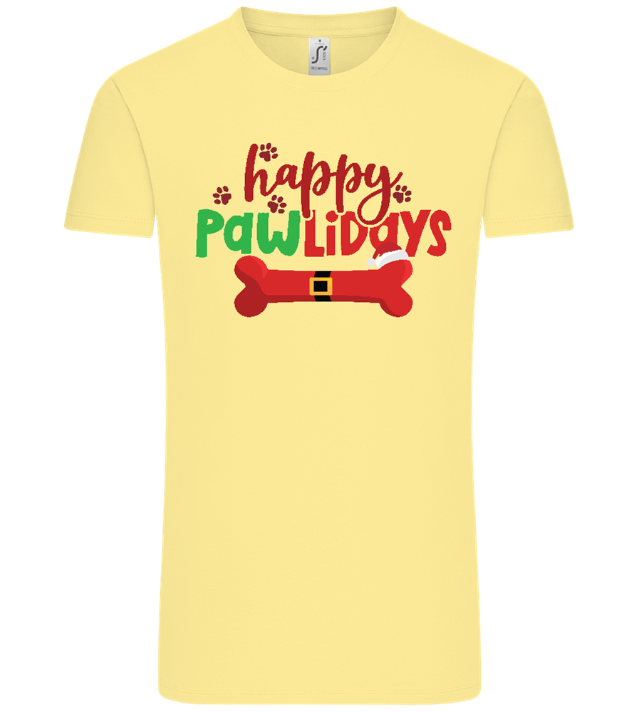 Happy Pawlidays Design - Comfort Unisex T-Shirt_AMARELO CLARO_front