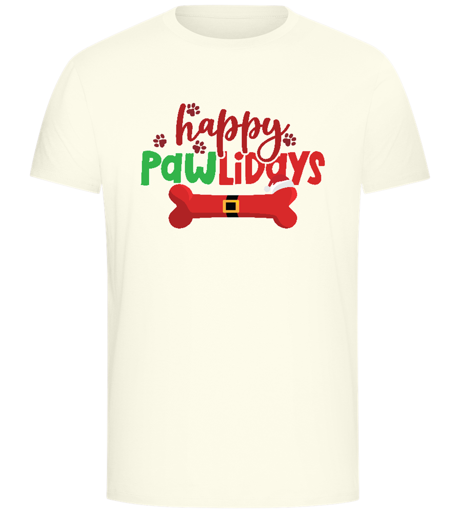 Happy Pawlidays Design - Comfort Unisex T-Shirt_ECRU_front