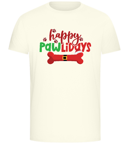 Happy Pawlidays Design - Comfort Unisex T-Shirt_ECRU_front