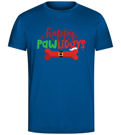 Happy Pawlidays Design - Comfort Unisex T-Shirt_ROYAL_front