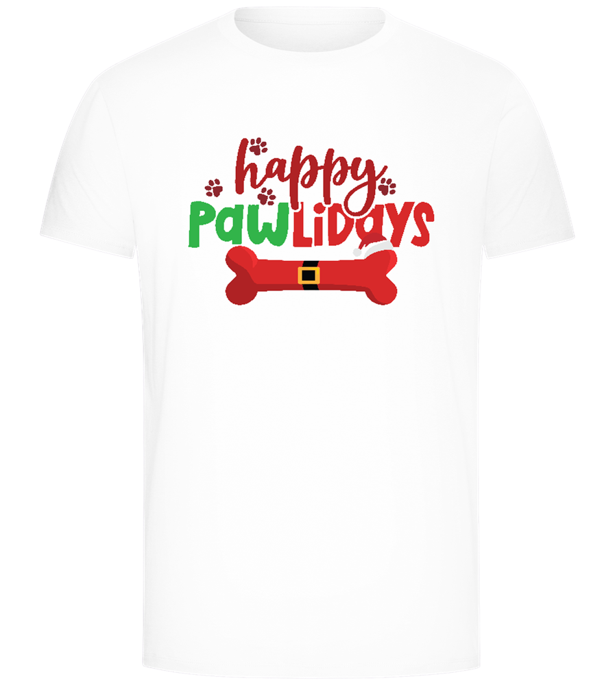 Happy Pawlidays Design - Comfort Unisex T-Shirt_WHITE_front