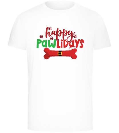 Happy Pawlidays Design - Comfort Unisex T-Shirt_WHITE_front